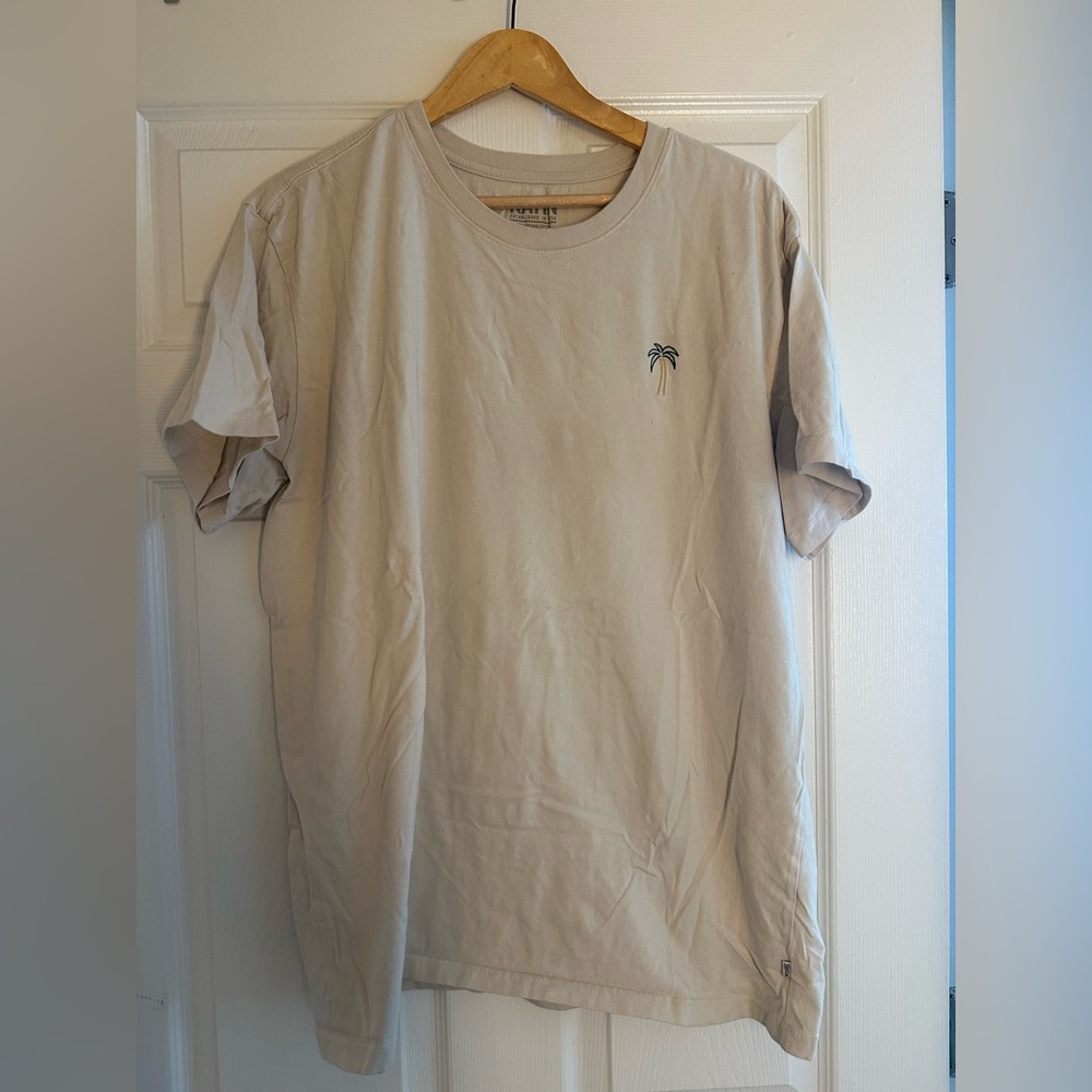 Katin Light Tan Palm Embroidered Tee